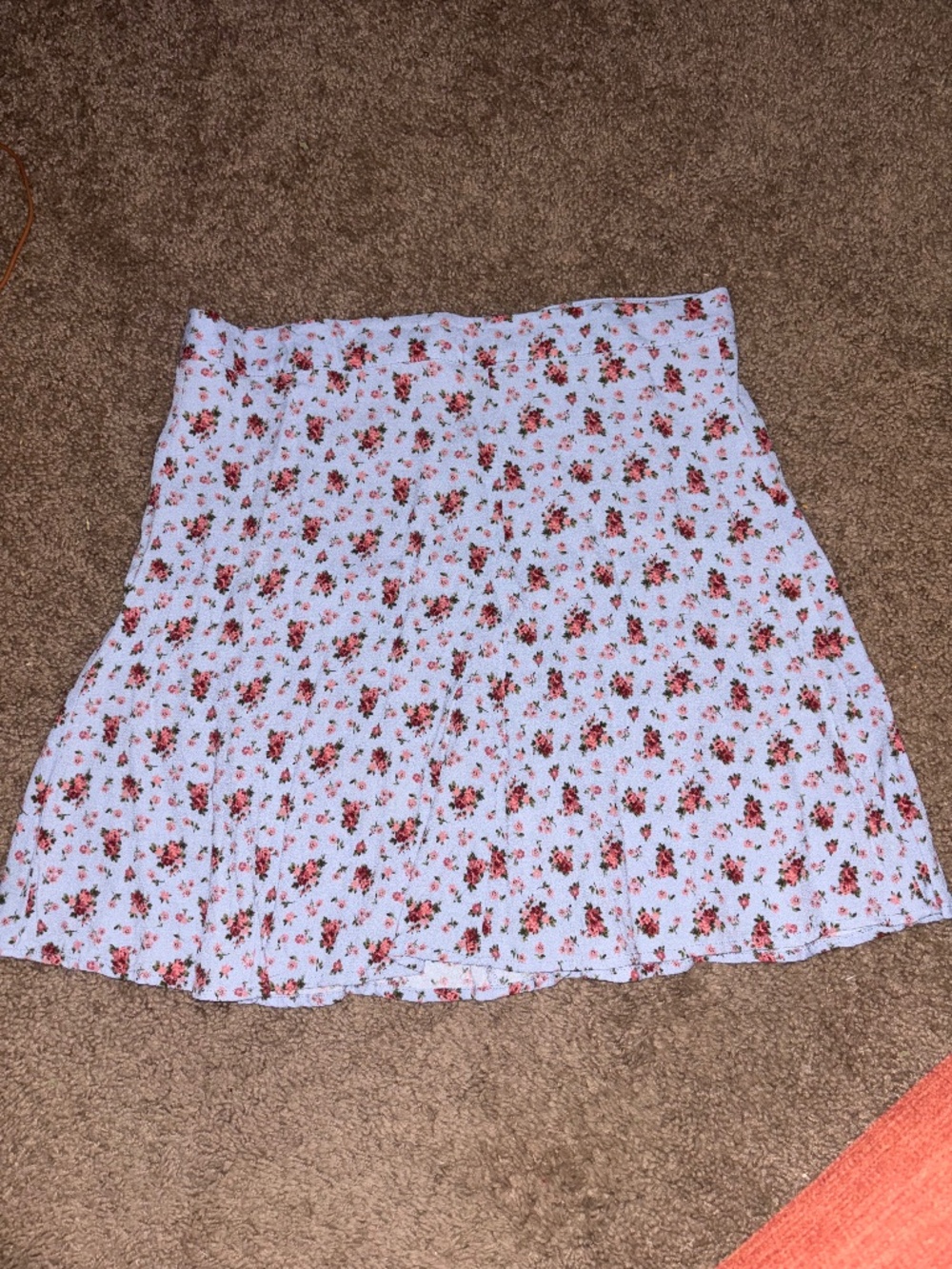 Reformation Blue Floral Mini Skirt — Fits Like Small